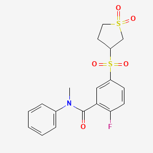 5-[(1,1-dioxidotetrahydrothiophen-3-yl)sulfonyl]-2-fluoro-N-methyl-N-phenylbenzamide