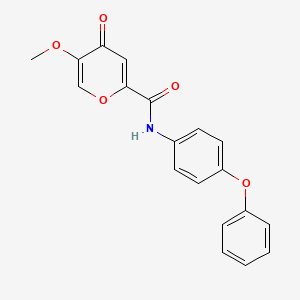 molecular formula C19H15NO5 B12633794 5-methoxy-4-oxo-N-(4-phenoxyphenyl)-4H-pyran-2-carboxamide 