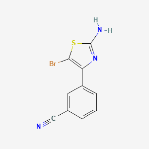 3-(2-Amino-5-bromo-1,3-thiazol-4-yl)benzonitrile