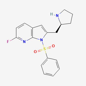 6-Fluoro-1-(phenylsulfonyl)-2-[(2S)-2-pyrrolidinylmethyl]-1H-pyrrolo[2,3-b]pyridine