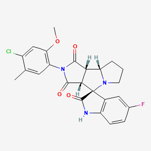 (3S,3'aR,8'aS,8'bS)-2'-(4-chloro-2-methoxy-5-methylphenyl)-5-fluorospiro[1H-indole-3,4'-3a,6,7,8,8a,8b-hexahydropyrrolo[3,4-a]pyrrolizine]-1',2,3'-trione