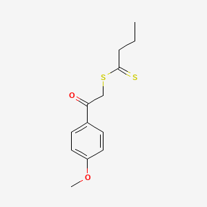 molecular formula C13H16O2S2 B1263383 2-(4-甲氧基苯基)-2-氧代乙基二硫代丁酸酯 