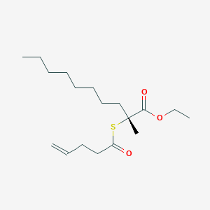 Ethyl (2R)-2-methyl-2-[(pent-4-enoyl)sulfanyl]decanoate