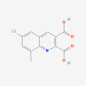 molecular formula C12H8ClNO4 B12633876 6-Chloro-8-methylquinoline-2,3-dicarboxylic acid CAS No. 948289-44-9