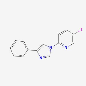 molecular formula C14H10IN3 B12633886 5-Iodo-2-(4-phenylimidazol-1-yl)pyridine 