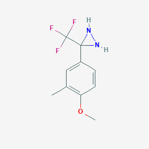 molecular formula C10H11F3N2O B12633893 3-(4-Methoxy-3-methylphenyl)-3-(trifluoromethyl)diaziridine CAS No. 919530-53-3