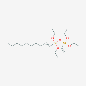 molecular formula C20H42O5Si2 B12633928 1-(Dec-1-en-1-yl)-3-ethenyl-1,1,3,3-tetraethoxydisiloxane CAS No. 920743-90-4