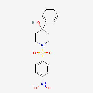 molecular formula C17H18N2O5S B12633958 1-(4-Nitrobenzene-1-sulfonyl)-4-phenylpiperidin-4-ol CAS No. 920527-53-3