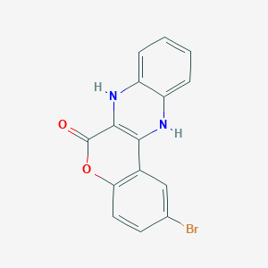 molecular formula C15H9BrN2O2 B12633969 2-Bromo-7,12-dihydro-6H-[1]benzopyrano[3,4-b]quinoxalin-6-one CAS No. 918897-92-4