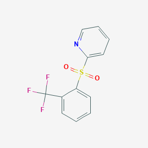 molecular formula C12H8F3NO2S B12633971 2-[2-(Trifluoromethyl)benzene-1-sulfonyl]pyridine CAS No. 950694-01-6