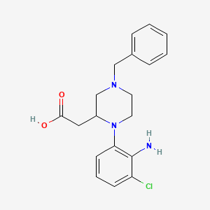 2-[1-(2-Amino-3-chlorophenyl)-4-benzylpiperazin-2-yl]acetic acid