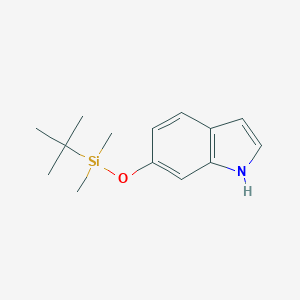 molecular formula C14H21NOSi B012634 6-[(tert-butyldimethylsilyl)oxy]-1H-indole CAS No. 106792-41-0