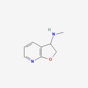 molecular formula C8H10N2O B12634040 (2,3-Dihydro-furo[2,3-B]pyridin-3-YL)-methyl-amine CAS No. 1196154-91-2