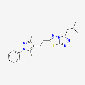 6-[2-(3,5-dimethyl-1-phenyl-1H-pyrazol-4-yl)ethyl]-3-(2-methylpropyl)[1,2,4]triazolo[3,4-b][1,3,4]thiadiazole