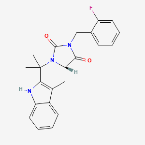 (15S)-13-[(2-fluorophenyl)methyl]-10,10-dimethyl-8,11,13-triazatetracyclo[7.7.0.02,7.011,15]hexadeca-1(9),2,4,6-tetraene-12,14-dione