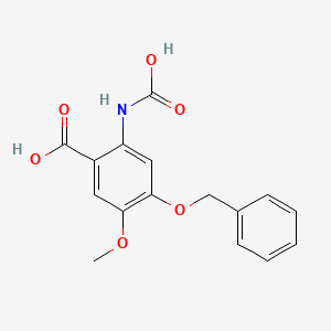 molecular formula C16H15NO6 B12634101 4-(Benzyloxy)-2-(carboxyamino)-5-methoxybenzoic acid CAS No. 919511-98-1