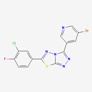 molecular formula C14H6BrClFN5S B12634131 C14H6BrClFN5S 