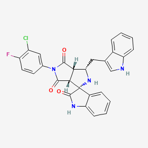 (1S,3R,3aR,6aS)-5-(3-chloro-4-fluorophenyl)-1-(1H-indol-3-ylmethyl)spiro[1,2,3a,6a-tetrahydropyrrolo[3,4-c]pyrrole-3,3'-1H-indole]-2',4,6-trione