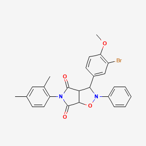 3-(3-bromo-4-methoxyphenyl)-5-(2,4-dimethylphenyl)-2-phenyldihydro-2H-pyrrolo[3,4-d][1,2]oxazole-4,6(3H,5H)-dione