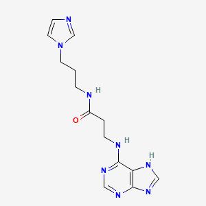 N-[3-(1H-imidazol-1-yl)propyl]-N~3~-7H-purin-6-yl-beta-alaninamide