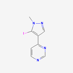 4-(5-Iodo-1-methyl-1H-pyrazol-4-yl)pyrimidine