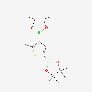 4,4,5,5-Tetramethyl-2-[2-methyl-5-(4,4,5,5-tetramethyl-1,3,2-dioxaborolan-2-yl)thiophen-3-yl]-1,3,2-dioxaborolane