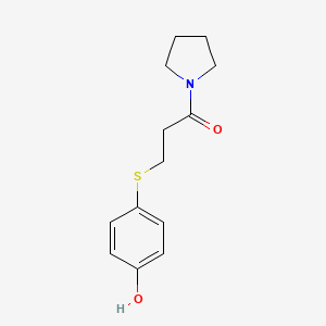 molecular formula C13H17NO2S B12634249 3-[(4-Hydroxyphenyl)sulfanyl]-1-(pyrrolidin-1-yl)propan-1-one CAS No. 918828-11-2