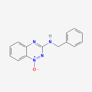 molecular formula C14H12N4O B12634253 N-Benzyl-1-oxo-1lambda~5~,2,4-benzotriazin-3-amine CAS No. 921933-24-6