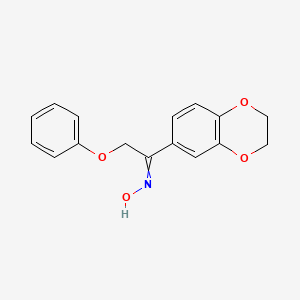 molecular formula C16H15NO4 B12634261 N-[1-(2,3-Dihydro-1,4-benzodioxin-6-yl)-2-phenoxyethylidene]hydroxylamine CAS No. 918804-18-9