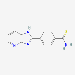 molecular formula C13H10N4S B12634322 4-(7-Aza-2-benzimidazolyl)thiobenzamide 