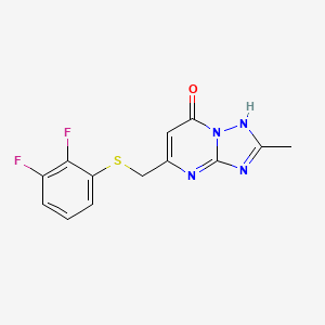 5-[(2,3-difluorophenyl)sulfanylmethyl]-2-methyl-1H-[1,2,4]triazolo[1,5-a]pyrimidin-7-one