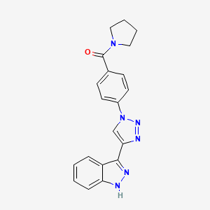 [4-[4-(1H-indazol-3-yl)triazol-1-yl]phenyl]-pyrrolidin-1-ylmethanone