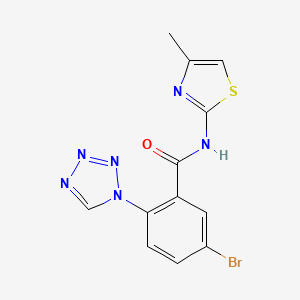 5-bromo-N-[(2Z)-4-methyl-1,3-thiazol-2(3H)-ylidene]-2-(1H-tetrazol-1-yl)benzamide