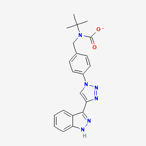 molecular formula C21H21N6O2- B12634397 N-tert-butyl-N-[[4-[4-(1H-indazol-3-yl)triazol-1-yl]phenyl]methyl]carbamate 