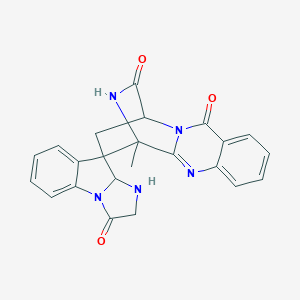 B126344 (1R-(1alpha,4alpha,13R*(S*)))-1',9'a-Dihydro-1-methylspiro(1,4-ethano-2H-pyrazino(2,1-b)quinazoline-13,9'-(9H)imidazo(1,2-a)indole)-3,3',6(1H,2'H,4H)-trione CAS No. 157075-58-6