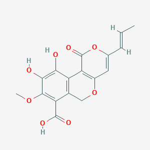 molecular formula C17H14O8 B1263441 Cyathuscavin A 