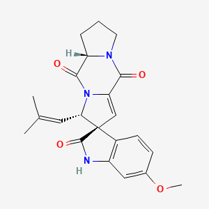 molecular formula C22H23N3O4 B1263442 6-methoxyspirotryprostatin B 
