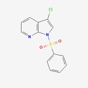 molecular formula C13H9ClN2O2S B12634423 1H-Pyrrolo[2,3-b]pyridine, 3-chloro-1-(phenylsulfonyl)- 