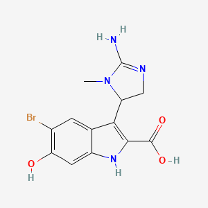 molecular formula C13H13BrN4O3 B1263444 Trachycladindole C 