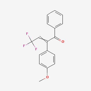 4,4,4-Trifluoro-2-(4-methoxyphenyl)-1-phenylbut-2-en-1-one