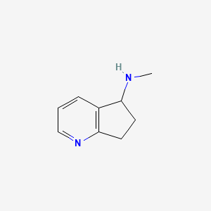 molecular formula C9H12N2 B12634444 (6,7-Dihydro-5H-[1]pyrindin-5-YL)-methyl-amine 