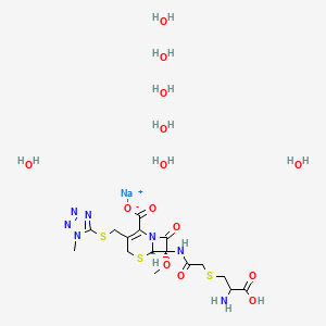 molecular formula C16H34N7NaO14S3 B1263445 头孢米诺钠水合物 CAS No. 88641-36-5