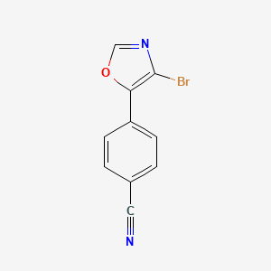 molecular formula C10H5BrN2O B12634458 4-(4-Bromo-1,3-oxazol-5-yl)benzonitrile CAS No. 959977-83-4