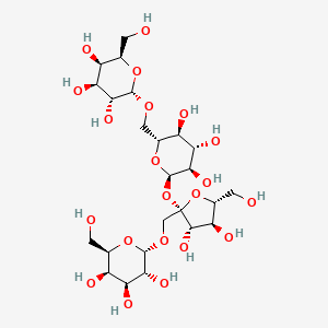 molecular formula C24H42O21 B1263447 1(F)-alpha-D-galactosylraffinose 