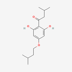 molecular formula C16H24O4 B12634502 1-[2,6-Dihydroxy-4-(3-methylbutoxy)phenyl]-3-methylbutan-1-one CAS No. 918814-70-7