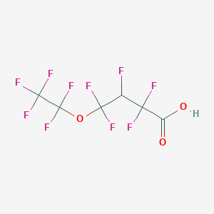 molecular formula CF3CF2OCF2CFHCF2COOH<br>C6H2F10O3 B12634516 2,2,3,4,4-Pentafluoro-4-(pentafluoroethoxy)butanoic acid CAS No. 919005-25-7