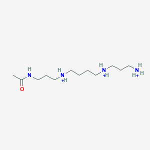 molecular formula C12H31N4O+3 B1263452 N(1)-乙酰精胺(3+) 