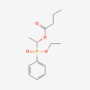 (1R)-1-[Ethoxy(phenyl)phosphoryl]ethyl butanoate