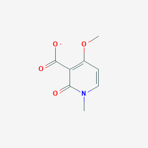 molecular formula C8H8NO4- B1263453 4-Methoxy-1-methyl-2-oxo-1,2-dihydropyridine-3-carboxylate 