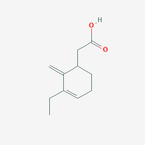 molecular formula C11H16O2 B12634574 (3-Ethyl-2-methylidenecyclohex-3-en-1-yl)acetic acid CAS No. 919283-95-7